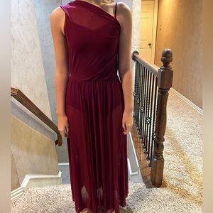 Maroon lyrical dress